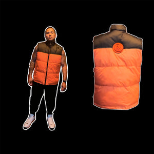 Orange Ninja puffer vest *Preorder*
