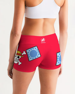 Wano pirate king yoga shorts (womens) Women's All-Over Print Mid-Rise Yoga Shorts