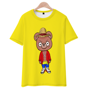 Weeb bear Luffy Kid's Short Sleeve