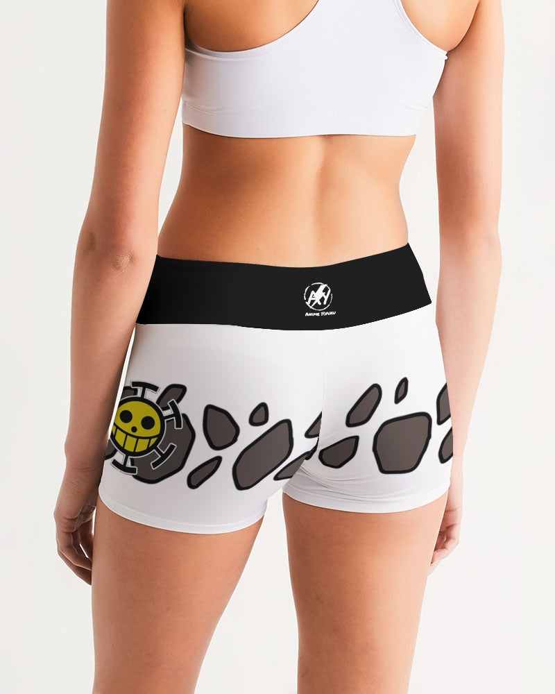 law womens shorts Women's All-Over Print Mid-Rise Yoga Shorts