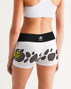 law womens shorts Women's All-Over Print Mid-Rise Yoga Shorts