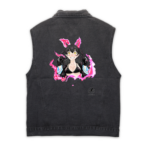 Tamaki Jacket Unisex Vintage Sleeveless Denim Waistcoat DTG