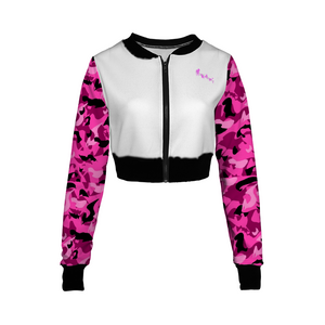 bungee gum Crop Zipper Jacket
