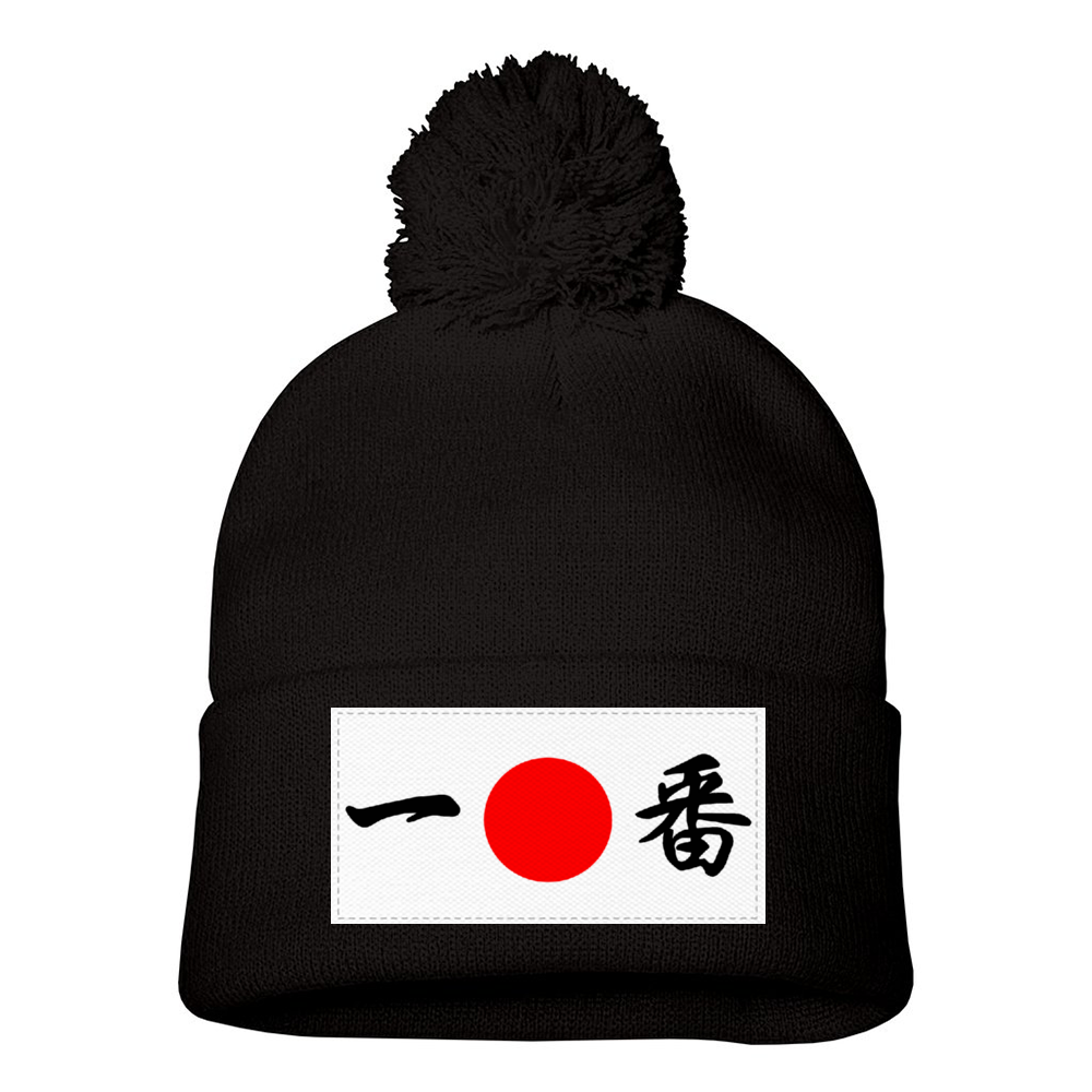 Number 1 headband  Knit Beanie Pom-pom Hat