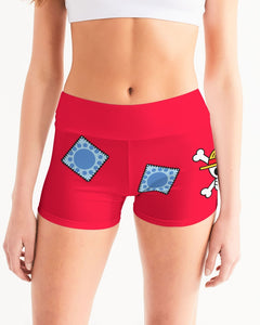 Wano pirate king yoga shorts (womens) Women's All-Over Print Mid-Rise Yoga Shorts