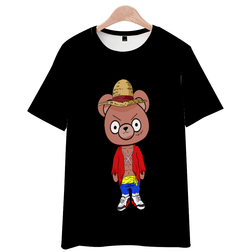 Weeb bear Luffy Kid's Short Sleeve