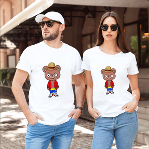 Weeb bear Luffy Adult short Sleeve