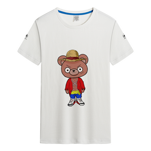 Weeb bear Luffy Adult short Sleeve