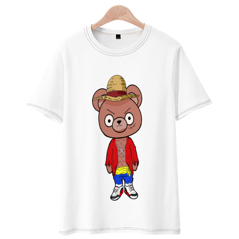 Weeb bear Luffy Kid's Short Sleeve
