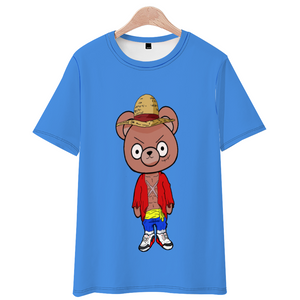 Weeb bear Luffy Kid's Short Sleeve